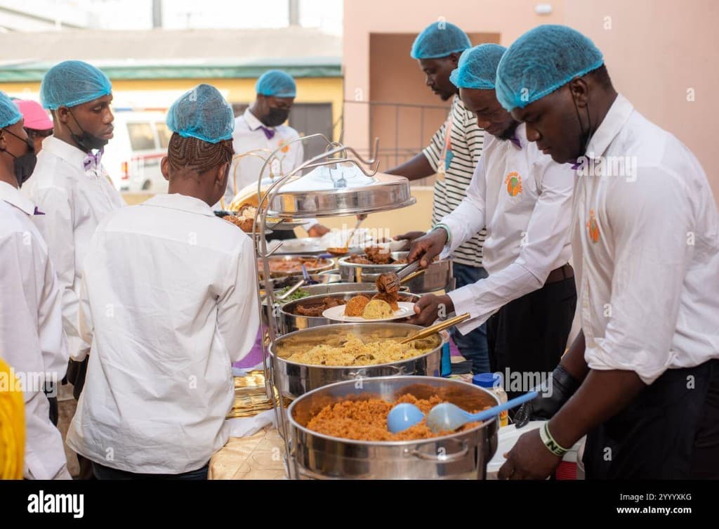Professional catering setup
