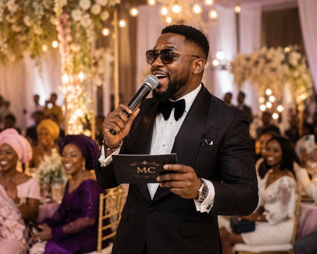Professional MC at an event